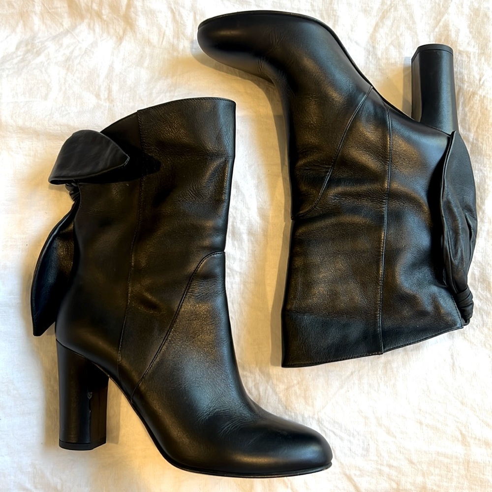 JIMMY CHOO Maylene Black Soft Leather Booties